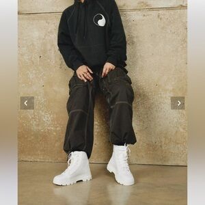 Dr Martens Combs White Poly Casual Boots Women's 11 Wide